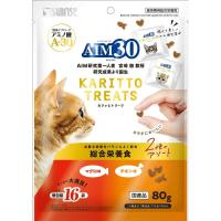 マルカン サンライズ AIM30 カリッとトリーツ 2種のアソート 総合栄養食 マグロ味＆チキン味 80g | サンドラッグe-shop