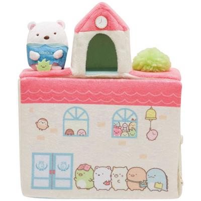 すみっコぐらしてのりぬいぐるみ・ハウスセット てのりぬいぐるみ4個付すみっコハウスケース ミニ【てのり