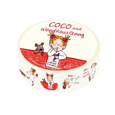 ココ マスキングテープ（ココちゃん）15mm幅 RYZ-947 グリーティング