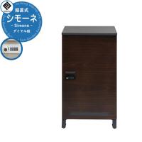 宅配ボックス Shimone シモーネ 掲載写真：PBX-091 ダークグレー ブラウン木目 MOJYU モジュ ダイヤル錠 前入れ 前出し 大容量 ルグラン 比較品 | サンガーデンエクステリア