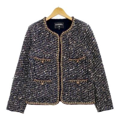 CHANEL レディースノーカラージャケット｜コート、ジャケット