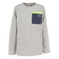 クリフメイヤー（KRIFF MAYER）（キッズ）長袖Tシャツ ロンT UVサラすべポケTシャツ 2237824K-15:GRAY グレー 春 トップス UVカット 120 130 140 150 | SuperSportsXEBIO Yahoo!店