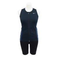 ナイキ（NIKE）（レディース）フィットネス水着 レディース 水泳 SU24 フルジップ セパレーツ 2993110-008 ネイビー