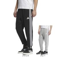 アディダス（adidas）（メンズ）エッセンシャルズ プラス レギュラーフィット スリーストライプス フレンチテリー カフパンツ JUP89