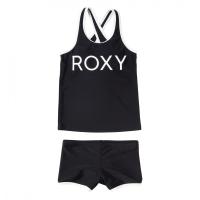 ロキシー ROXY ガールズ キッズ タンキニ MINI DEEP WATER TSW231100 BLK 120〜130cm 子供 女の子 水着 上下セット タンキニタイプ 黒 | SUXEL-IMPORT-STORE