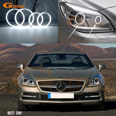 ベンツ SLK R170 イカリング プロジェクターヘッドライト ブラックの