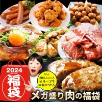 2024 肉の福袋 ブロンズ メガ盛り 総重量2.25kg（7種 食べ比べ) 牛肉 焼肉セット 焼肉 ソーセージ ハンバーグ