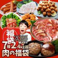 2025 肉 福袋 牛肉 食品 肉の福袋 銅メダル メガ盛り 総重量2.4kg超 焼くだけ＆レンジで簡単調理！ランキング1位＆人気のお肉豪華セット 焼肉 ハラミ 爆買