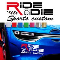 車 ステッカー かっこいい ワンポイント デカール 上質 スポーツ カスタム ワイルド スピード系 車用 カッティング バイナルグラフィック 「選べる8色」ride01 | 車ステッカー専門店GENESIS カッティング