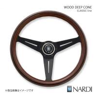 NARDI CLASSIC(クラシック) WOOD(ウッド) DEEP CONE(ディープコーン) クラシックウッド＆ブラックスポーク ディープコーン 直径350mm N771 | 車楽院 Yahoo!ショッピング店