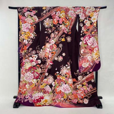 振袖 中古 ブラウン 幅広 大きい 正絹 古典 裄72cm 身丈171cm 美品 2L サイズ 成人式 5065 成人式振袖中古大きいサイズのおすすめ人気商品一覧 通販 - Yahoo