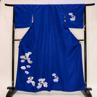 訪問着 付け下げ 単衣 洗える着物 礼装 ポリエステル 裄65cm 身丈159cm M サイズ 水色 グレー  5354 訪問着 付け下げ 単衣 洗える着物 礼装 ポリエステル 裄64.2cm 身丈