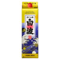 芋焼酎 白波 しらなみ 25度 1800ml パック 薩摩酒造 鹿児島 お酒 お祝い 退職祝 宅飲み 家飲み | 酒舗三浦屋 ヤフー店