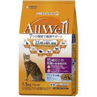 ユニ・チャーム オールウェル(AllWell) 15歳以上の腎臓の健康維持用フィッシュ味 1.5kg(375g×4袋)　シニア キャットフード ドライタイプ 吐き戻し軽減 | ダイユーエイト収納ナビ.com
