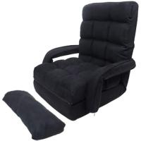 リクライニングチェア  QX-0331-BK ブラック 折りたたみ 収納可能  ベッド 座椅子 | ダイユーエイト収納ナビ.com