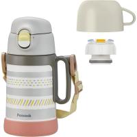 【在庫有・即納】ピーコック ハンドル付き2WAYボトル グレー ASN-W50　保温 保冷 ワンタッチオープン マグボトル 丸洗いOK | ダイユーエイト収納ナビ.com