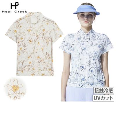 サイズ：40 HEAL CREEK ヒールクリーク  半袖ハイネックTシャツ 総柄 ブルー系 [240101449141] ゴルフウェア レディース ストスト Amazon.co.jp: ヒールクリーク（HEAL CREEK） モックネック