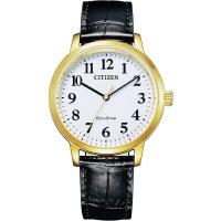 ＼父の日フェア粗品進呈／CITIZEN COLLECTION シチズンコレクション ペア 革バンド 黒 ゴールド エコドライブ メンズ腕時計 BJ6543-10A | 時計のタイム