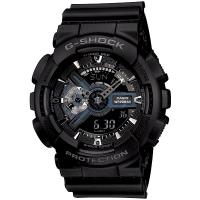 国内正規品 CASIO G-SHOCK カシオ Gショック 樹脂バンド 20気圧防水 ブラック メンズ腕時計 GA-110-1BJF | 時計のタイム