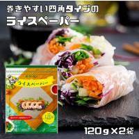 ライスペーパー 120g×2袋 四角いタイプ ケンミン （メール便）生春巻きの皮 健民 エスニック食材 ベトナム料理 お米の皮 グルテンフリー | 食べもんぢから.Yahoo!店