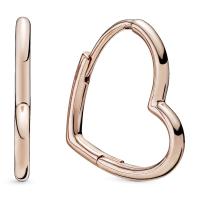 Pandora Jewelry Asymmetric Heart Hoop Pandora Rose Earrings | タクトショップ