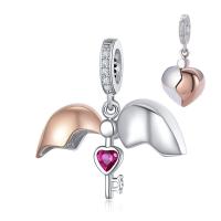FOREVER QUEEN I Love You Charm Key to My Heart Dangle Charm 925 Silver Open | タクトショップ