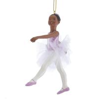Kurt Adler E0352 African American Ballerina Ornament, 4.5-inches Tall | タクトショップ