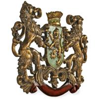 英国壁彫刻 王家のライオン 紋章 彫像 装飾/ Design Toscano Inc Heraldic Royal Lions Coat of Arm | タクトショップ