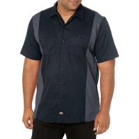 ディッキーズ ワークシャツ 半袖 レギュラーカラー ポケット ツートーン柄 WS508 メンズ | タクトショップ