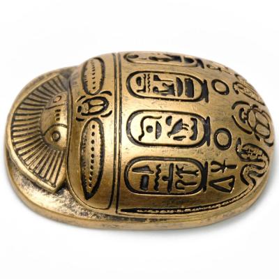 スカラベ 護符 エジプト お土産 ペーパーウェイト 黄金虫形置物 ヒエログリフ スカラベ 護符 エジプト お土産 ペーパーウェイト 黄金虫形置物