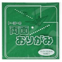 [単価438円・10セット]トーヨー 62108 単色両面折紙15cm 緑 赤  トーヨー 4902031271717（10セット） | オフィスジャパン