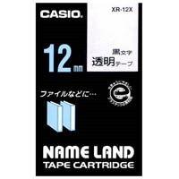 カシオ計算機 透明テープ XR-12X 透明に黒文字 12mm 4971850123620 | オフィスジャパン