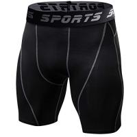 スポーツ ショーツ メンズ パワーストレッチ ショート アンダーパンツ コンプレッション タイツ  UVカット + 吸汗速乾  yc1054ブラック/グレー L | たいだい本舗