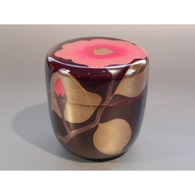 茶道具　中棗　椿蒔絵　輪島塗 Amazon.co.jp: 茶道具 中棗 椿蒔絵、輪島塗 伝統工芸士 米本 匠