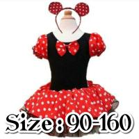 ミニーマウス ミニーちゃん 衣装 コスプレ ワンピース 子供 キッズ こども 子ども 膝丈 赤 レッド 水玉 ドット コスチューム 仮装 ハロウィン C47 Taitas 通販 Yahoo ショッピング