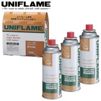 UNIFLAME ユニフレーム プレミアムガス(３本) CB缶 カセットボンベ イソブタン95% 250g×3本 燃料 キャンプ 650042 | 太陽スポーツ・Rampjack Trip店