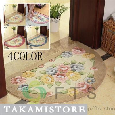 【人気商品】50x80cm半円形です玄関マット 屋内 半円 玄関マット (F) 80×50cm グレー 店舗 自宅に ドアマット