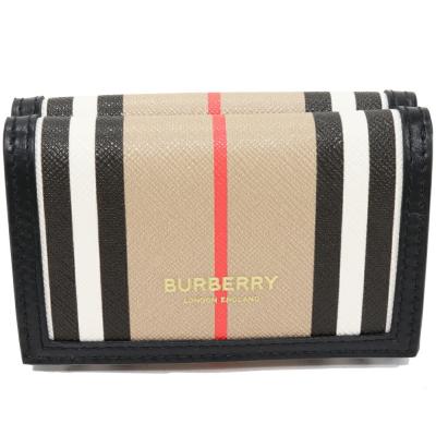 バーバリー　三つ折り財布　コンパクト　ストライプ　PVCレザー　ミニ財布　美品 BURBERRY レディース三つ折財布｜財布｜ファッション おすすめ人気商品