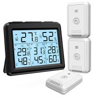 ORIA デジタル温湿度計 外気温度計 ワイヤレス 温度湿度計 室内 室外 三つセンサ | タカラ777
