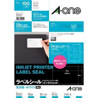 エーワン ラベルシール インクジェット 光沢紙 A4 10面 10シート 29221 | タカラ777