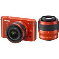 ニコン Nikon 1 J2 ダブルズームキット 10-30mm 30-110mm ミラーレス一眼 中古 オレンジ | トレジャーカメラ