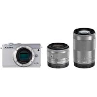 Canon キヤノン EOS M100 ホワイト ダブルズームキット 新品SDカード付き | トレジャーカメラ