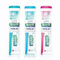 GUM トラベルセット 歯ブラシ 旅行 ケース 歯磨き粉(D) 