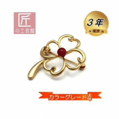 k18WG 高知白珊瑚トンボピンブローチ未使用品