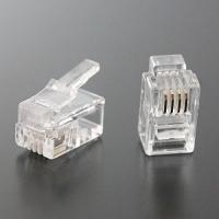 RJ12/11/9モジュラープラグ 4極4芯（4P4C） 10個入 受話器カールコード用 タローズ CRJ11-10P44 | たまり堂