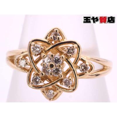 K18フラワー（花）ゴールドリング　11号　2311K2504 diar0067.jpg