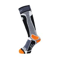 Berkner〔ベルクネル ソックス スキー靴下〕＜2024＞ SOCKS SKI ALPIN〔GREY/ORANGE〕 | スキー専門店タナベスポーツ