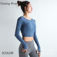 フィットネスウェア 上着のみ 長袖 レディース 女性 ブラック ローズ ブルー へそ出し 筋トレ ジム トレーニング ウェア 単品 カッコいい Top 961 おとりよせ Com 通販 Yahoo ショッピング