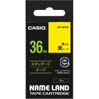 カシオ　ＮＡＭＥ　ＬＡＮＤ　スタンダードテープ　３６ｍｍ×８ｍ　黄／黒文字　ＸＲ−３６ＹＷ　１個 | ぱーそなるたのめーる