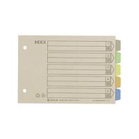 カラーインデックス　Ｂ６ヨコ　２穴　５色５山＋扉紙　９０２　１パック（１０組） | ぱーそなるたのめーる